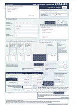 2005 Replacement P60 plus 3 Laser Payslips 